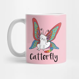 Cute Catterfly Cat Butterfly Pun Mug